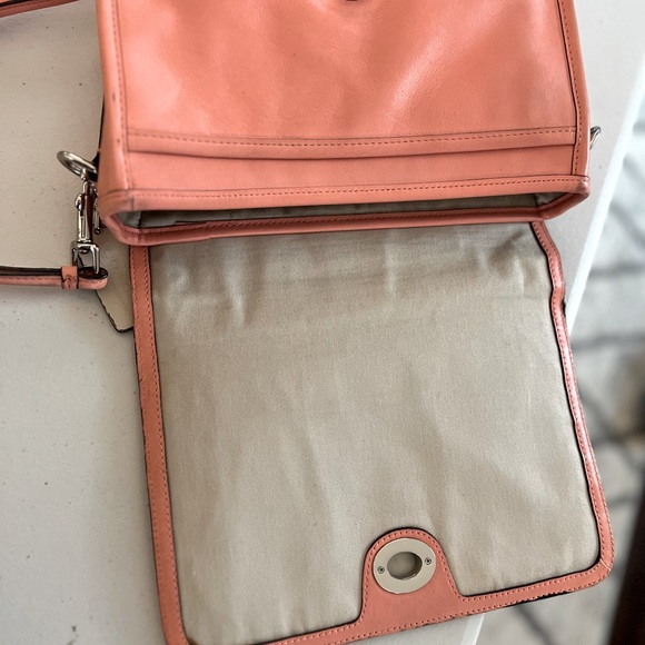 Coach Bag Coral Perforated Leather Penelope Shoulder Purse - Picture 3 of 5